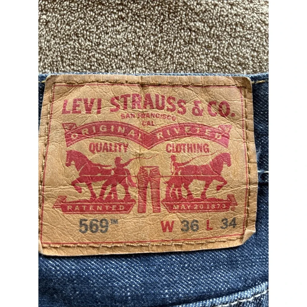 Levi's Men's Jeans 569 36 x 34* Med Blue Loose Straight Skatercore 90s Aesthetic